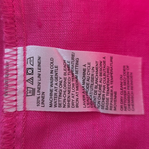 Saks Fifth Avenue Pink Linen Shell Top.  Size Small - Picture 8 of 8